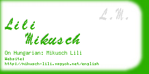 lili mikusch business card